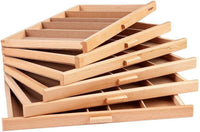 KINGART 723N Wood 6-Drawer Artist SUPPLY STORAGE BOX, 15-3/4” W x 10” D x 6-1/2” H, Natural Finish, Storage for Art Materials including Paint Tubes, Pastels, Pencils, Markers, Brushes and more