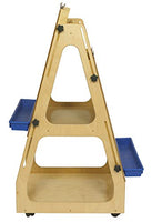 Childcraft 1528609 ajustable móvil arte caballete, 24" x 24" X 43 – 5/8", café - Arteztik