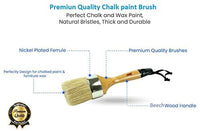 Brocha de pintura de tiza para pintura de muebles, tamaño grande, 2.5 in, compatible con pinturas de tiza Annie Sloan, Heirloom Traditions, dixie belle Waverly, Pixie, Dark & Soft Wax Stencil, gabinetes y madera - Arteztik