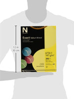 Exact 81338 Vellum Bristol Paper 67 lb, 92 brillante, 2.2 in de altura, 8.5 in de ancho, 11.0 in de largo, amarillo (paquete de 250) - Arteztik