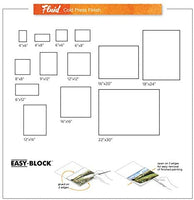 Fluid Watercolor Paper 880088 140LB prensa en frío 8 x 8 bloques, 15 hojas (2) - Arteztik