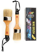 Juego de pinceles de pintura de tiza para muebles, pequeños 2.0 in y grandes 2.5 in – Compatible con pinturas de tiza annie Sloan, tradiciones de reliquia waverly, pixie, Dark & Soft Wax Stencil, armarios y madera - Arteztik