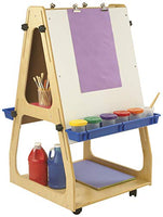 Childcraft 1528609 ajustable móvil arte caballete, 24" x 24" X 43 – 5/8", café - Arteztik