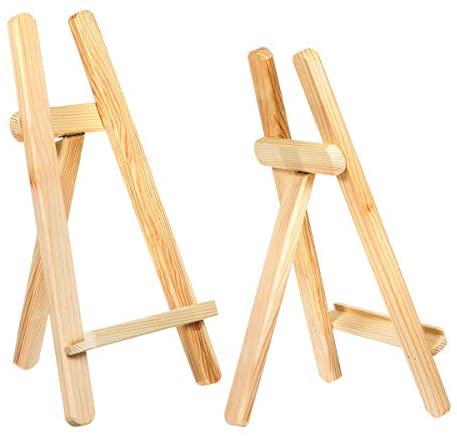 Aneco Paquete de 12 caballetes de madera natural plegables con marco en  forma de A, caballete de madera ajustable, caballete de mesa, caballete de