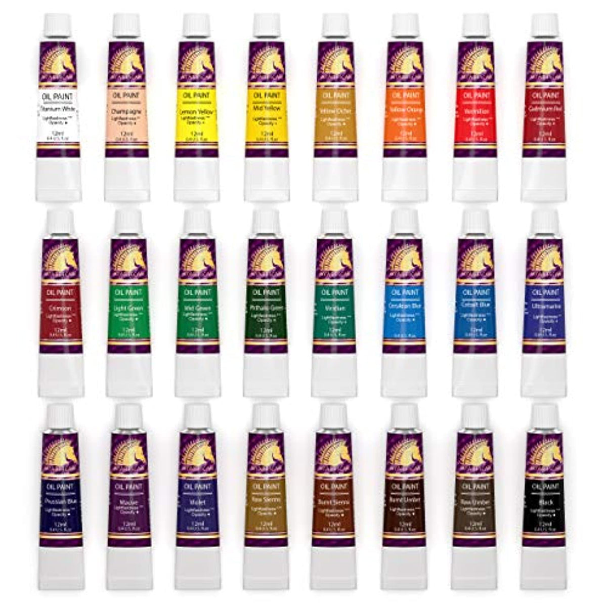  U.S. Art Supply Juego de pintura al óleo profesional de 36  colores en tubos grandes de 0.6 fl oz, colores vivos y ricos para artistas,  estudiantes, principiantes, pinturas de retratos en