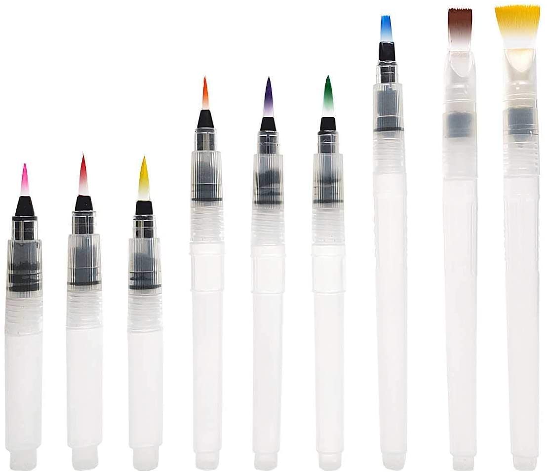 Juego de pinceles de acuarela – Super fácil de usar y llenar