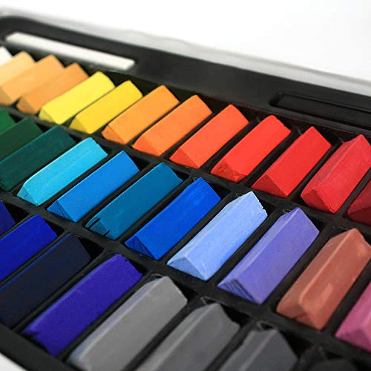 HA SHI Pasteles de tiza suave, 24 colores surtidos, suministros de arte no  tóxicos, carbón cuadrado, medios de dibujo para artistas pastel para