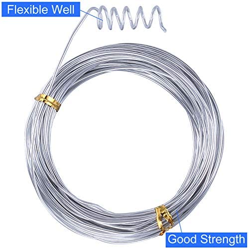 EXCEART 15 rollos de alambre de aluminio de 0.039 in de alambre de metal  anodizado flexible para hacer joyas DIY manualidades