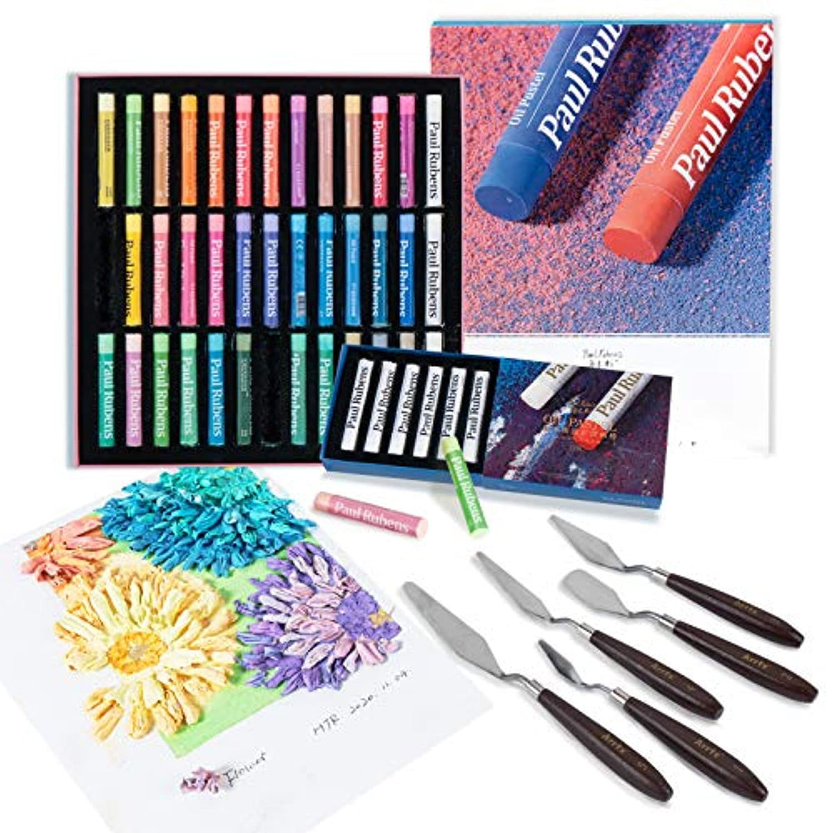 Paul Rubens Oil Pastels 36 Pastel Colors Kit with Drawing Papers, Arti —  CHIMIYA