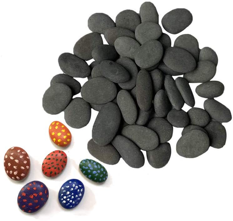 Lifetop - 60 piedras de pintura, piedras planas y suaves para