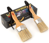 Juego de pinceles de pintura de tiza para muebles, pequeños 2.0 in y grandes 2.5 in – Compatible con pinturas de tiza annie Sloan, tradiciones de reliquia waverly, pixie, Dark & Soft Wax Stencil, armarios y madera - Arteztik