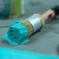 Juego de brochas de cera, pequeñas, redondas, puntiagudas y planas, 3 unidades, compatible con Annie Sloan Chalk Paint Brush, Heirloom Traditions Waverly, Milk Pixie, Dark & Soft Wax Stencil, gabinetes Art Wood Furniture - Arteztik