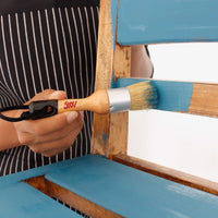 Juego de brochas de cera, pequeñas, redondas, puntiagudas y planas, 3 unidades, compatible con Annie Sloan Chalk Paint Brush, Heirloom Traditions Waverly, Milk Pixie, Dark & Soft Wax Stencil, gabinetes Art Wood Furniture - Arteztik