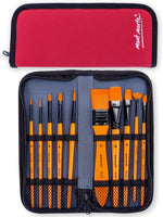 Mont Marte Juego de pinceles de pintura para pintura, 10 tipos de pinceles para clases, niños, artistas, pinceles de arte para pintura acrílica