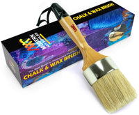 Brocha de pintura de tiza para pintura de muebles, tamaño grande, 2.5 in, compatible con pinturas de tiza Annie Sloan, Heirloom Traditions, dixie belle Waverly, Pixie, Dark & Soft Wax Stencil, gabinetes y madera - Arteztik