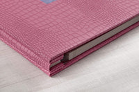 potricher Álbum de fotos de cuero autoadhesivo, páginas adhesivas magnéticas, álbum de recortes para familia, boda, aniversario, bebé, con un bolígrafo metálico (rosa, 11 x 10.6 pulgadas)