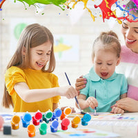 200 tiras/1200 botes mini, tiras de pintura vacías, botes de pintura de plástico transparente botes de pintura de pintura de arte recipientes de almacenamiento para el aula escolar de arte y suministros de festivales de artesanía (5ml)