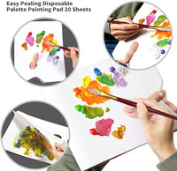 MEEDEN Juego de 46 piezas de pintura al óleo profesional con caja de caballete de mesa de madera, juego de pinceles con limpiador de pinceles de acero inoxidable, taza de paleta, paneles de lona y otros suministros de pintura