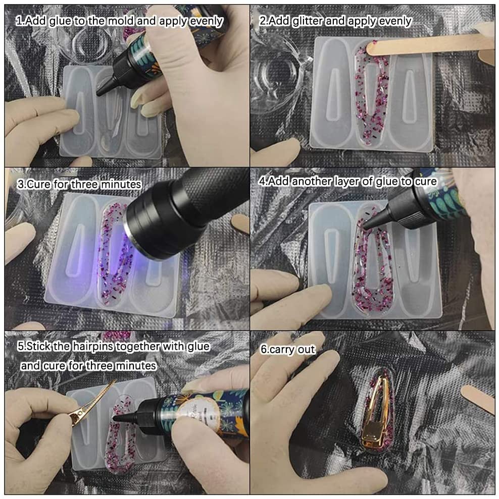 Esmalte de uñas forma de botella molde resina silicona llavero