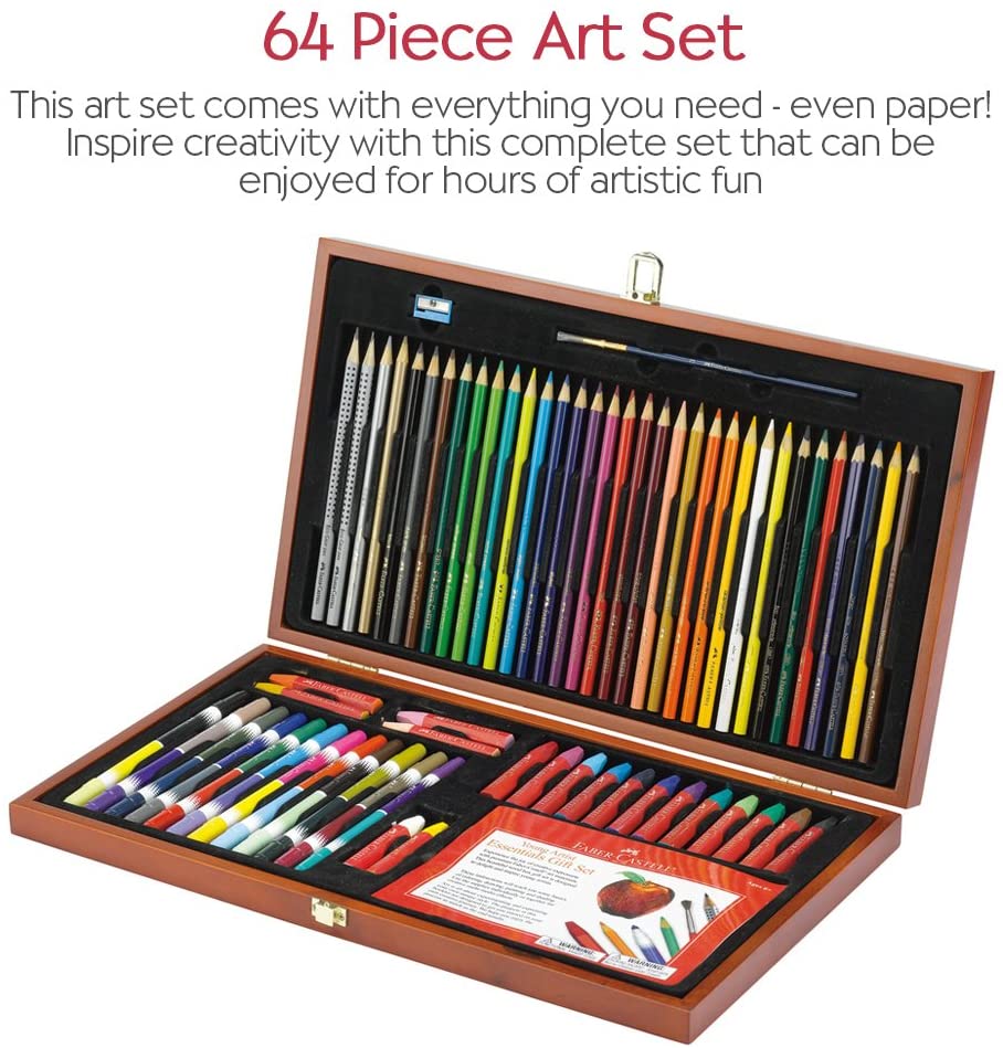Faber Castell - Set de arte para niños, Set de Esenciales del Artista,  Colores Variados
