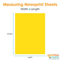 Newsprint Hojas, 12" x 18", blanco, 3300/caja - Arteztik