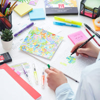 Arteza Libro de colorear para adultos, 6.4 x 6.4 pulgadas, 72 hojas de diseños, hojas de colorear desmontables de tamaño de viaje de 100 libras, suministros de arte para relajarse