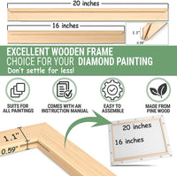 ARTIQO Bastidores para lienzos y para hacer manualidades, marco de lona, fácil de montar, kits de marco al óleo para galería, barras de madera para pinturas al óleo, impresiones, pintura por números y pósteres