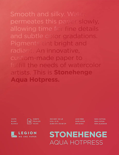 Bloque de acuarela de papel Legion, 9 x 12, multicolor - Arteztik