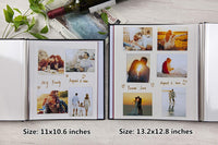 potricher Álbum de fotos de cuero autoadhesivo, páginas adhesivas magnéticas, álbum de recortes para familia, boda, aniversario, bebé, con un bolígrafo metálico (rosa, 11 x 10.6 pulgadas)