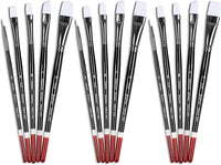 Angelus - Juego de pinceles de pintura acrílica, planos, redondos, 5 unidades - Arteztik