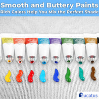 Todo en uno, juego de 25 piezas de pintura al óleo con juego de pinturas, pinceles, caballete de mesa, paleta y accesorios en estuche de transporte resistente. Ideal para adultos, adolescentes, niños a partir de 10 años para Navidad