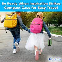 Todo en uno, juego de 25 piezas de pintura al óleo con juego de pinturas, pinceles, caballete de mesa, paleta y accesorios en estuche de transporte resistente. Ideal para adultos, adolescentes, niños a partir de 10 años para Navidad