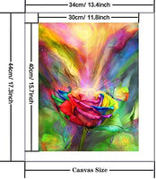 DIY 5D Diamond Painting Kits for Adults, Full Drill Rhinestone Embroidery Paint for Kids, Home Wall Decor Cross Stitch Arts Number by Aunkun (Colorful Flowers Cross 13.3x17.3 inch) - Arteztik
