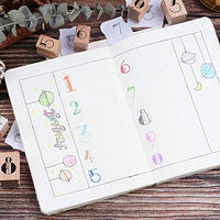 Dizdkizd 19 piezas de sellos de goma de madera, plantas y flores, decoración de madera montada sellos de goma para manualidades, tarjetas y álbumes de recortes - Arteztik
