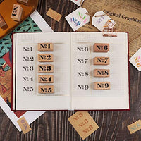 Dizdkizd 19 piezas de sellos de goma de madera, plantas y flores, decoración de madera montada sellos de goma para manualidades, tarjetas y álbumes de recortes - Arteztik
