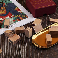 Dizdkizd 19 piezas de sellos de goma de madera, plantas y flores, decoración de madera montada sellos de goma para manualidades, tarjetas y álbumes de recortes - Arteztik