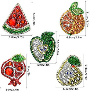 Soleebee 5 piezas DIY 5D completo taladro diamante pintura llavero por número Kit mosaico hacer doble cara taladro colgante cristal Rhinestones llavero bolsa regalo (mariposa) - Arteztik