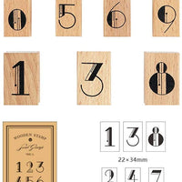 Dizdkizd 19 piezas de sellos de goma de madera, plantas y flores, decoración de madera montada sellos de goma para manualidades, tarjetas y álbumes de recortes - Arteztik