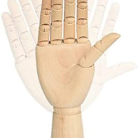 Maniquí articulado de madera de dibujo de artista con dedos flexibles de madera de 10.0 in de mano derecha - Arteztik