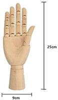 Maniquí articulado de madera de dibujo de artista con dedos flexibles de madera de 10.0 in de mano derecha - Arteztik
