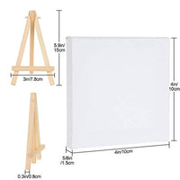 Mini paneles de lona de 3.9 x 3.9 in, paquete de 24 con soporte de madera de pino diminuto, soportes de algodón preestirados, pequeños lienzos en blanco para pinturas artesanías pequeños acrílicos al óleo proyectos - Arteztik
