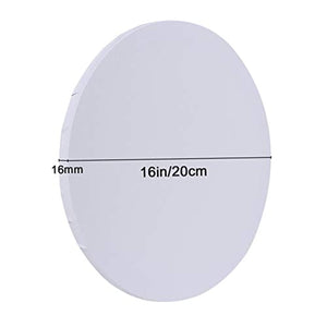 Paneles redondos de pintura precebados, 3 unidades de tablas de decoración talladas de 16.0 in para manualidades, acrílico, aceite, gouache, pinturas de témpera y medios de arte mojado. - Arteztik