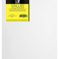 Fredrix 3724 valor serie Cut Edge lona Panel, 2.13" de altura, 14" de ancho, 11" de largo, 25 unidades), color blanco - Arteztik