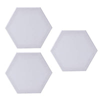 Exceart - Juego de 3 paneles de lienzo para pintar, lienzo hexagonal, lienzo para pintar, lienzo estirado, acrílico - Arteztik
