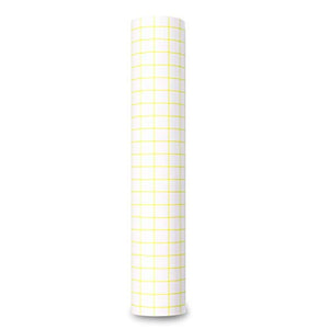 Rollo de papel de transferencia de cuadrícula amarilla, 100.1 x 11.5 ft para vinilo autoadhesivo para tazas, letreros, pegatinas, paredes, puertas y ventanas con tachuela inicial media - Arteztik