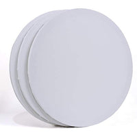 Paneles redondos de pintura precebados, 3 unidades de tablas de decoración talladas de 16.0 in para manualidades, acrílico, aceite, gouache, pinturas de témpera y medios de arte mojado. - Arteztik
