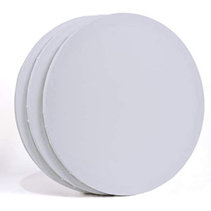 Paneles redondos de pintura precebados, 3 unidades de tablas de decoración talladas de 16.0 in para manualidades, acrílico, aceite, gouache, pinturas de témpera y medios de arte mojado. - Arteztik