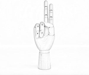 Maniquí articulado de madera de dibujo de artista con dedos flexibles de madera de 10.0 in de mano derecha - Arteztik