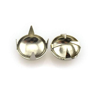 RuiLing 120 piezas de plata DIY clavo redondo cúpula tachuelas kit surtido de remache de metal punk puntos para punk rock cuero artesanía ropa cinturón bolsa zapatos joyería decoración 6/8/10/0.472 in - Arteztik