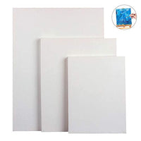 Tableros de lienzo para pintura, 3 unidades, sin ácidos, lienzo estirado en blanco de algodón 7 x 9,4, 3.7 x 4.6 in, 11,8 x 15,7 para pintores aficionados, estudiantes principiantes - Arteztik
